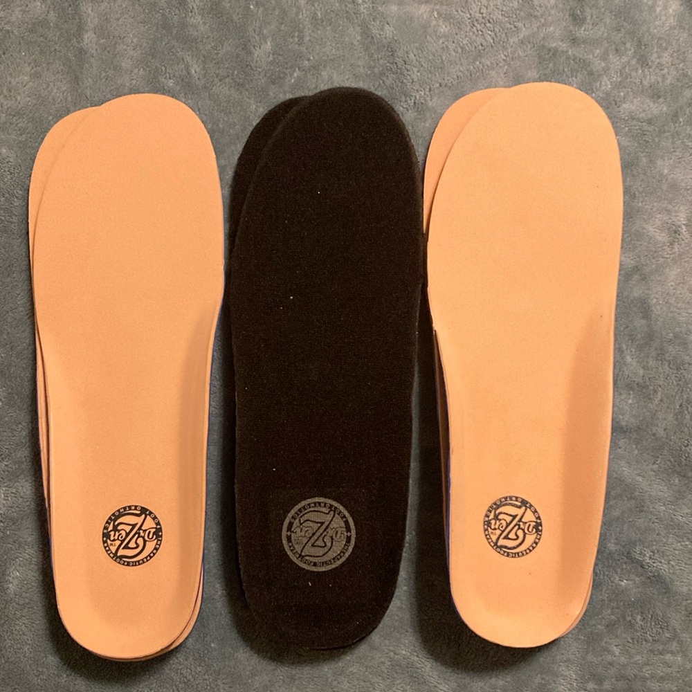 Dr. Zen orthopedic insoles 3pc lot- 2 tan 1 black- new sz 9 unisex